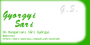 gyorgyi sari business card